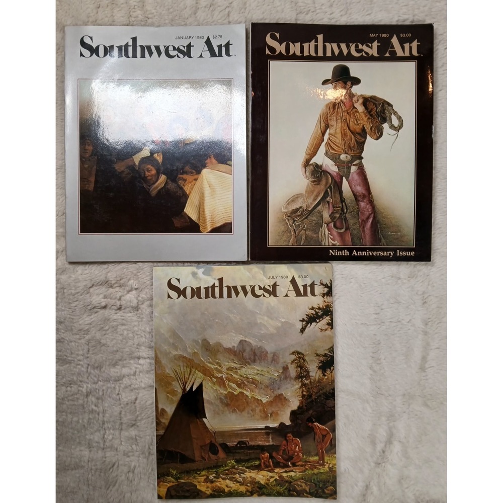 Vintage Southwest Art Magazines Lot Of 3 Native American 1980